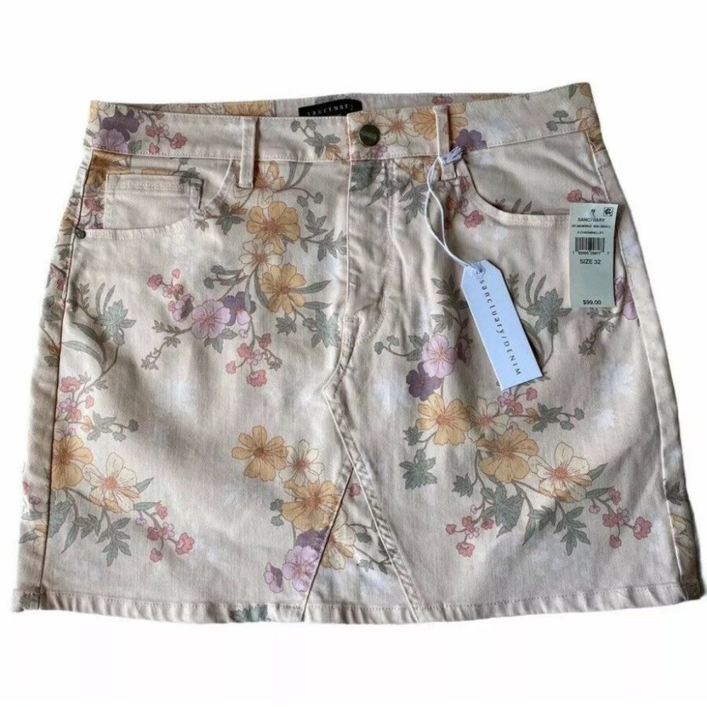 Sanctuary Denim Womens Skirt Pink Size 32 Straight